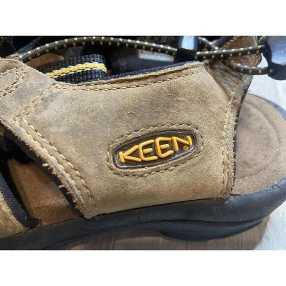Keen Sandals Bison Leather Waterproof Hiking Fisherman 110220-BISN Men 7.5 Brown